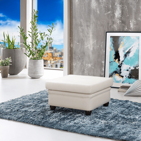 Puf pikowany glamour 75x70 SYDNEY