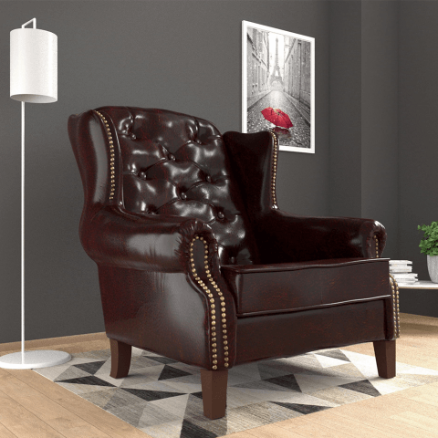 Fotel pikowany Toford