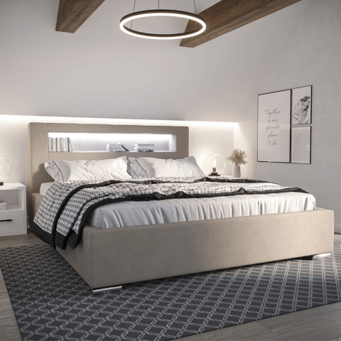 Łóżko tapicerowane PRESTIGE LED