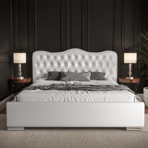 Łóżko tapicerowane glamour QUEEN