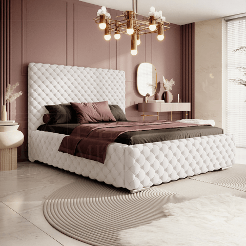 Łóżko tapicerowane  glamour extra MALMO