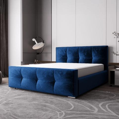 Łóżko tapicerowane glamour LORIS