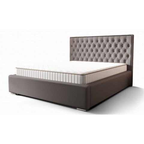 Łóżko tapicerowane z kryształkami NEL