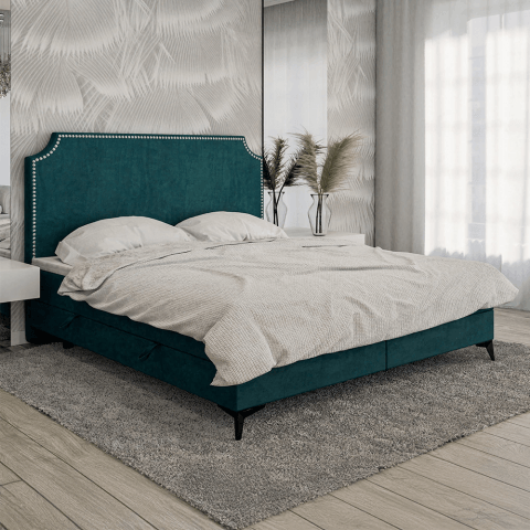 Łóżko kontynentalne w stylu glamour Limea