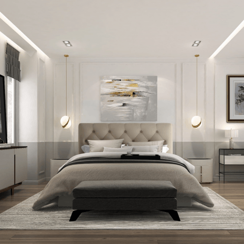 Łóżko kontynentalne nowoczesne MARA