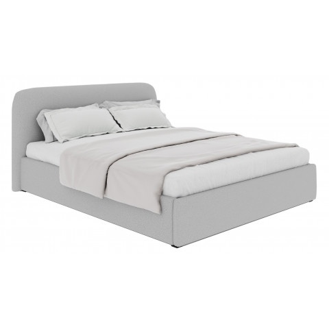 Nowoczesne łóżko tapicerowane z pojemnikiem na pościel Milo