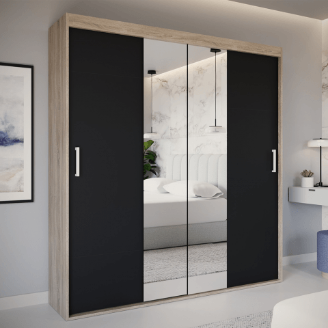 Szafa przesuwna dwudrzwiowa z lustrem na wymiar ARI
