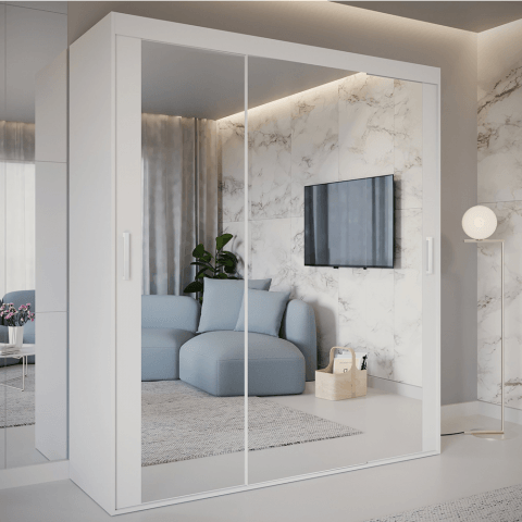 Szafa przesuwna trzydrzwiowa z lustrem na wymiar SOFIA