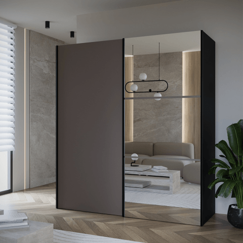 Szafa przesuwna dwudrzwiowa z lustrami na wymiar RIGA PREMIUM