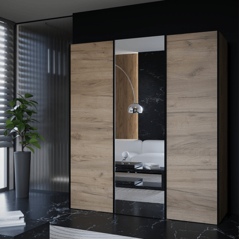 Szafa przesuwna trzydrzwiowa z lustrem na wymiar MONZA PREMIUM