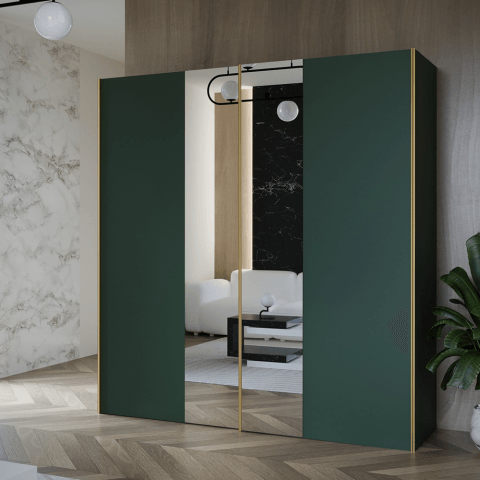 Szafa przesuwna dwudrzwiowa z lustrem na wymiar ARI PREMIUM