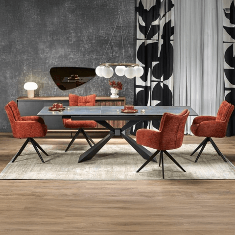 Stół rozkładany Nolia niebieski marmur