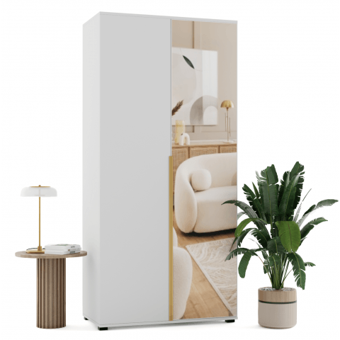 Szafa uchylna dwudrzwiowa z lustrem na wymiar Sambi