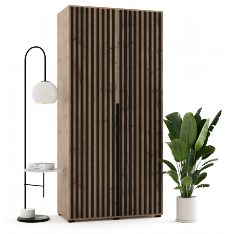 Szafa uchylna dwudrzwiowa z lamelami na wymiar Tessa