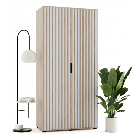 Szafa uchylna dwudrzwiowa z lamelami na wymiar Foxi