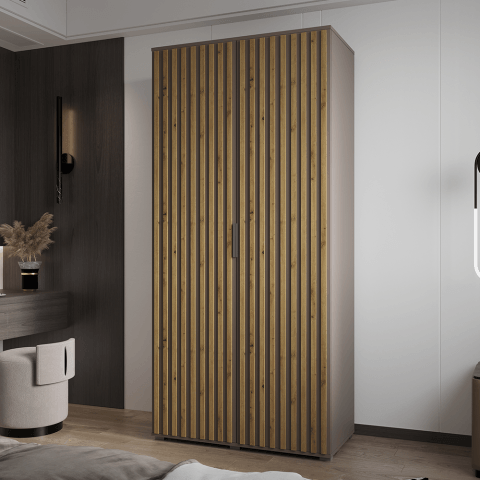 Szafa uchylna dwudrzwiowa z lamelami na wymiar Foxi