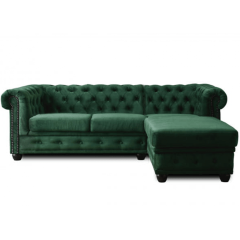 Narożnik czteroosobowy pikowany Chesterfield FELIX 2+OT