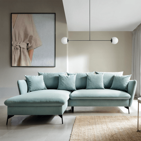 Narożnik czteroosobowy z funkcją spania nowoczesny Tovin