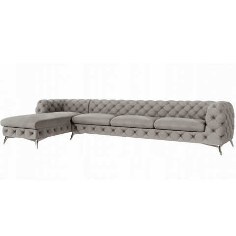 Narożnik pięcioosobowy pikowany glamour Chesterfield TEO OT+3