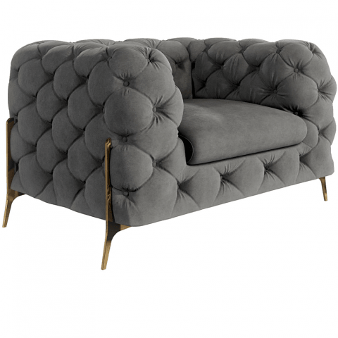 Fotel pikowany chesterfield TEO HIGH glamour