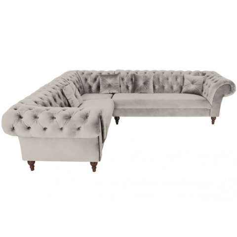 Narożnik sześcioosobowy pikowany Chesterfield PORTO