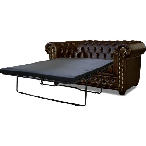 Sofa dwuosobowa z funkcją spania pikowana Chesterfield FELIX 2