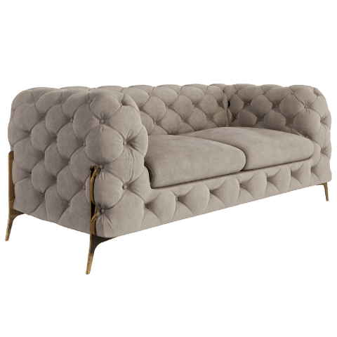 Sofa dwuosobowa pikowana glamour Chesterfield TEO HIGH 2