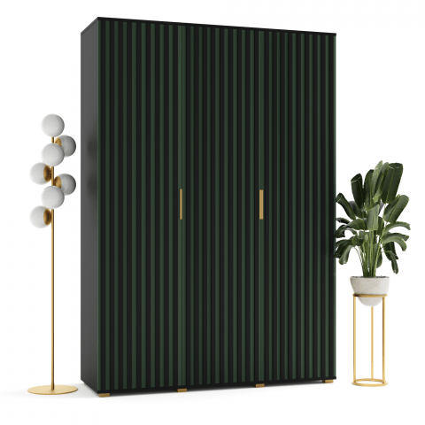 Szafa uchylna trzydrzwiowa z lamelami na wymiar Foxi