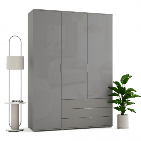 Szafa uchylna trzydrzwiowa z szufladami i lacobelem na wymiar Astra