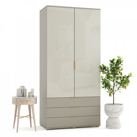 Szafa uchylna dwudrzwiowa z szufladami i lacobelem na wymiar Vela