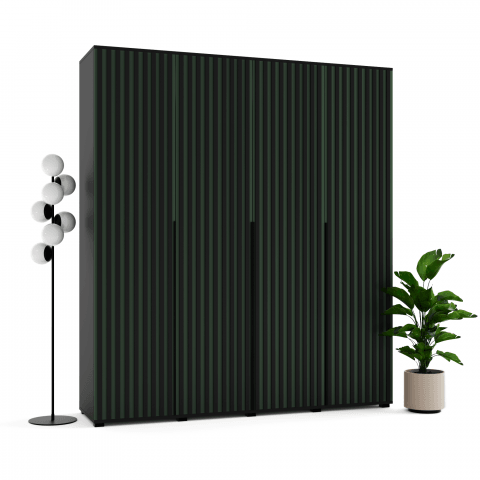 Szafa uchylna czterodrzwiowa z lamelami na wymiar Tessa