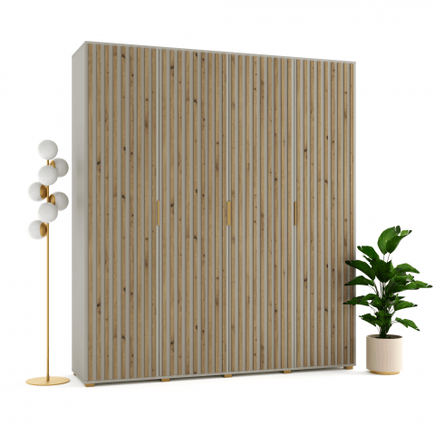 Szafa uchylna czterodrzwiowa z lamelami na wymiar Foxi