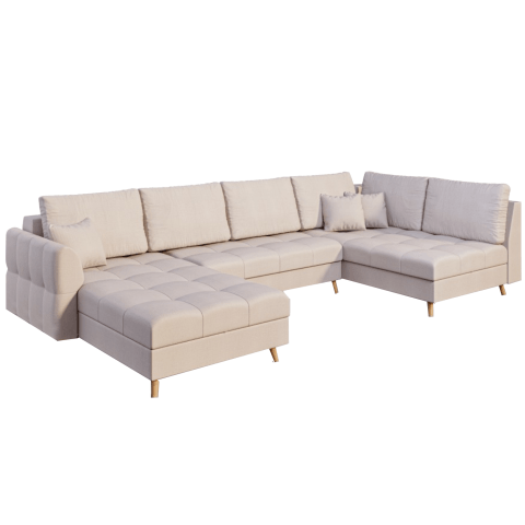 Narożnik sześcioosobowy z przeszyciem nowoczesny Laril U