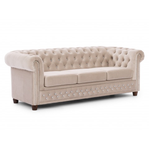 Sofa trzyosobowa pikowana Chesterfield FELIX BLINK 3