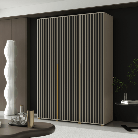 Szafa uchylna trzydrzwiowa z lamelami na wymiar Tessa