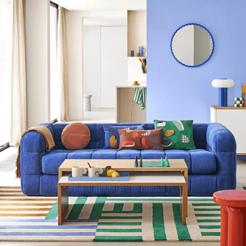 Sofa trzyosobowa klasyczna pikowana Zarina