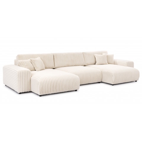 Narożnik sześcioosobowy z funkcją spania i pojemnikiem na pościel Nubo