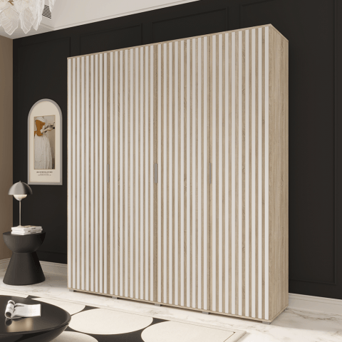 Szafa uchylna czterodrzwiowa z lamelami na wymiar Foxi