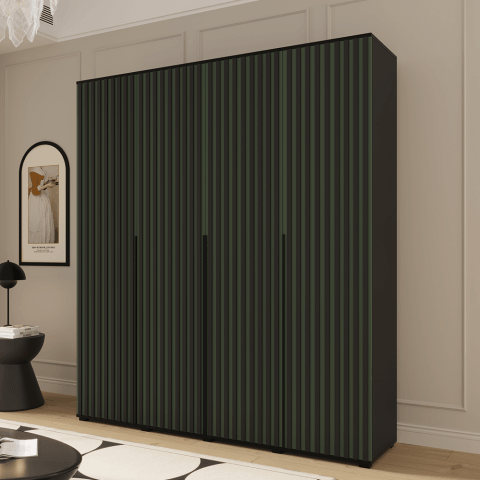 Szafa uchylna czterodrzwiowa z lamelami na wymiar Tessa