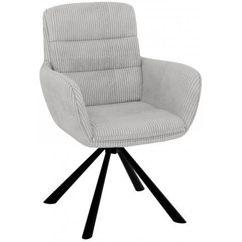 Krzesło tapicerowane obrotowe jasnoszare Bolo