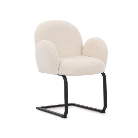 Krzesło tapicerowane białe Bari