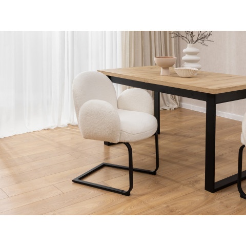 Krzesło tapicerowane białe Bari