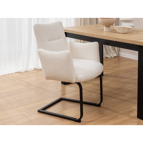 Krzesło tapicerowane białe Kato