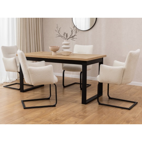 Dwa krzesła tapicerowane białe Kato