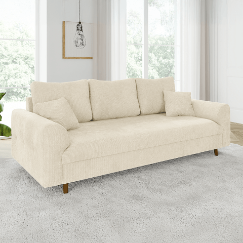 Sofa trzyosobowa Laril nowoczesna na wysokich nóżkach