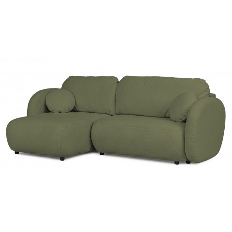 Narożnik L-kształtny Velano z funkcją spania zielony - uniwersalna otomana