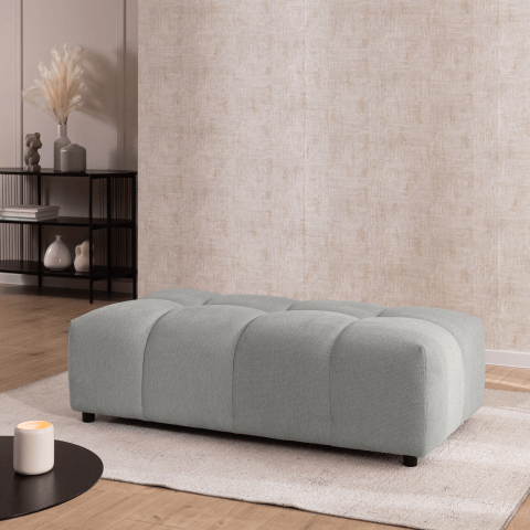 Duży Hocker Mallow – Pikowany Puf do Salonu