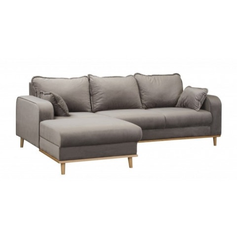 Skandynawski narożnik Sofi szary na wysokich nóżkach – czteroosobowy