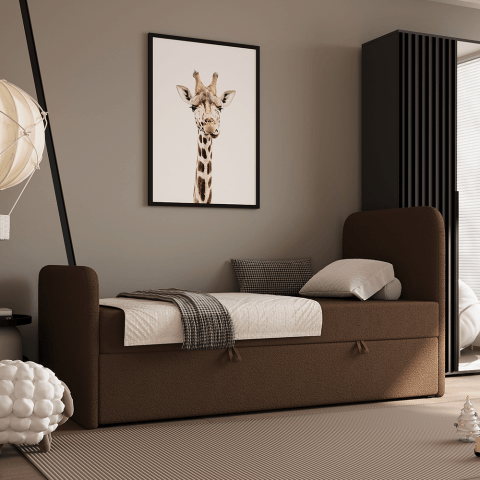 Łóżko Dallas Comfort młodzieżowe z pojemnikiem na pościel na wymiar