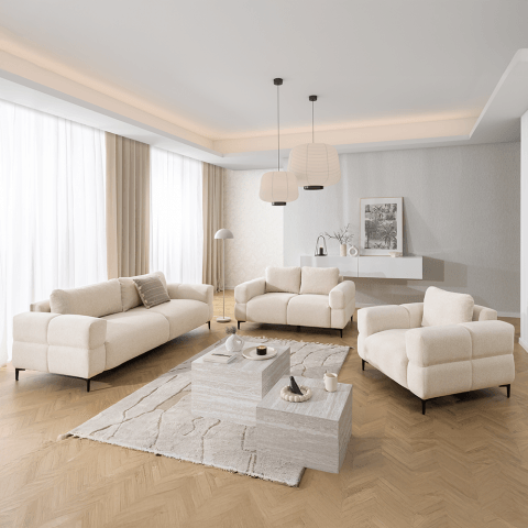 Zestaw Wypoczynkowy 3+2+1 Valentia – Komplet Sof + fotel do Salonu